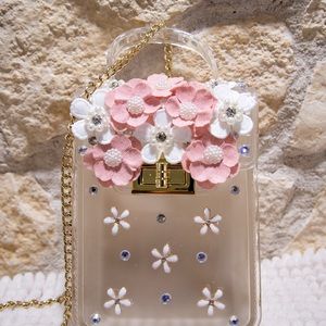 Clear Cross body mini purse hand made